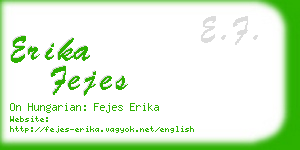erika fejes business card